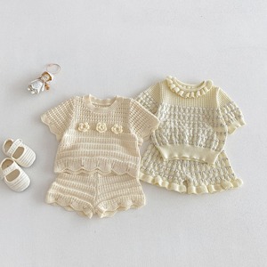 【BABY&KID】フラワーニットセットアップ