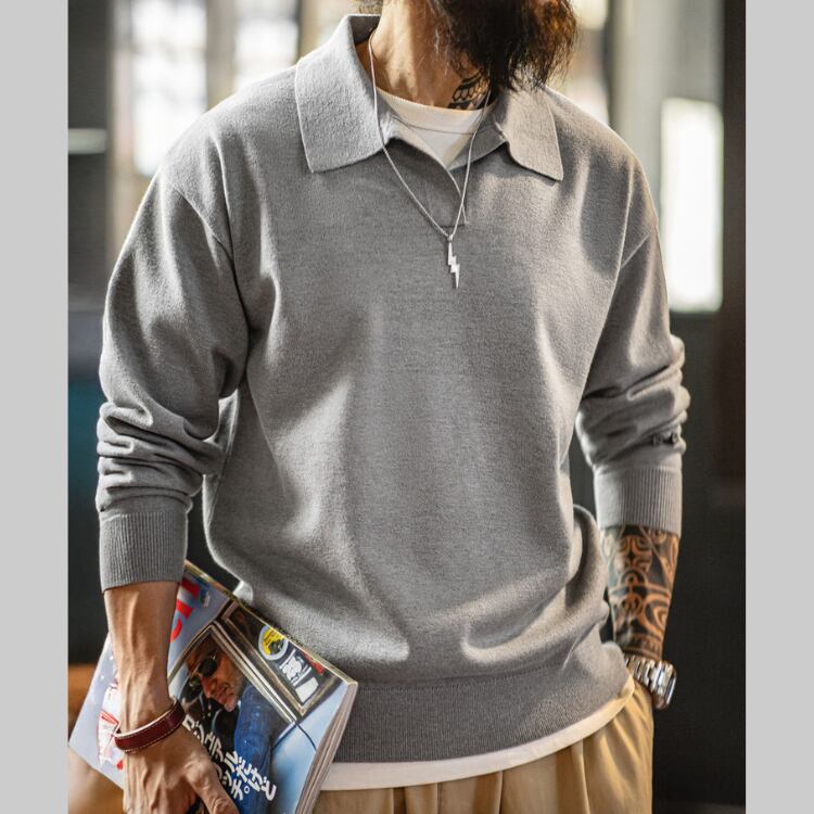 ニットポロシャツ G00141