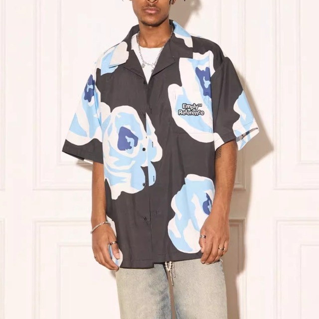 【DRIP4678】EMP Full Rose Pattern Print Shirt