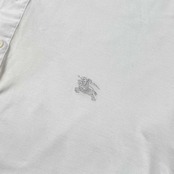 BURBERRY BLACK LABEL バーバリー ブラックレーベル ワンポイント 鹿の子 半袖 ポロシャツ 3/ホワイト メンズ 三陽商会
