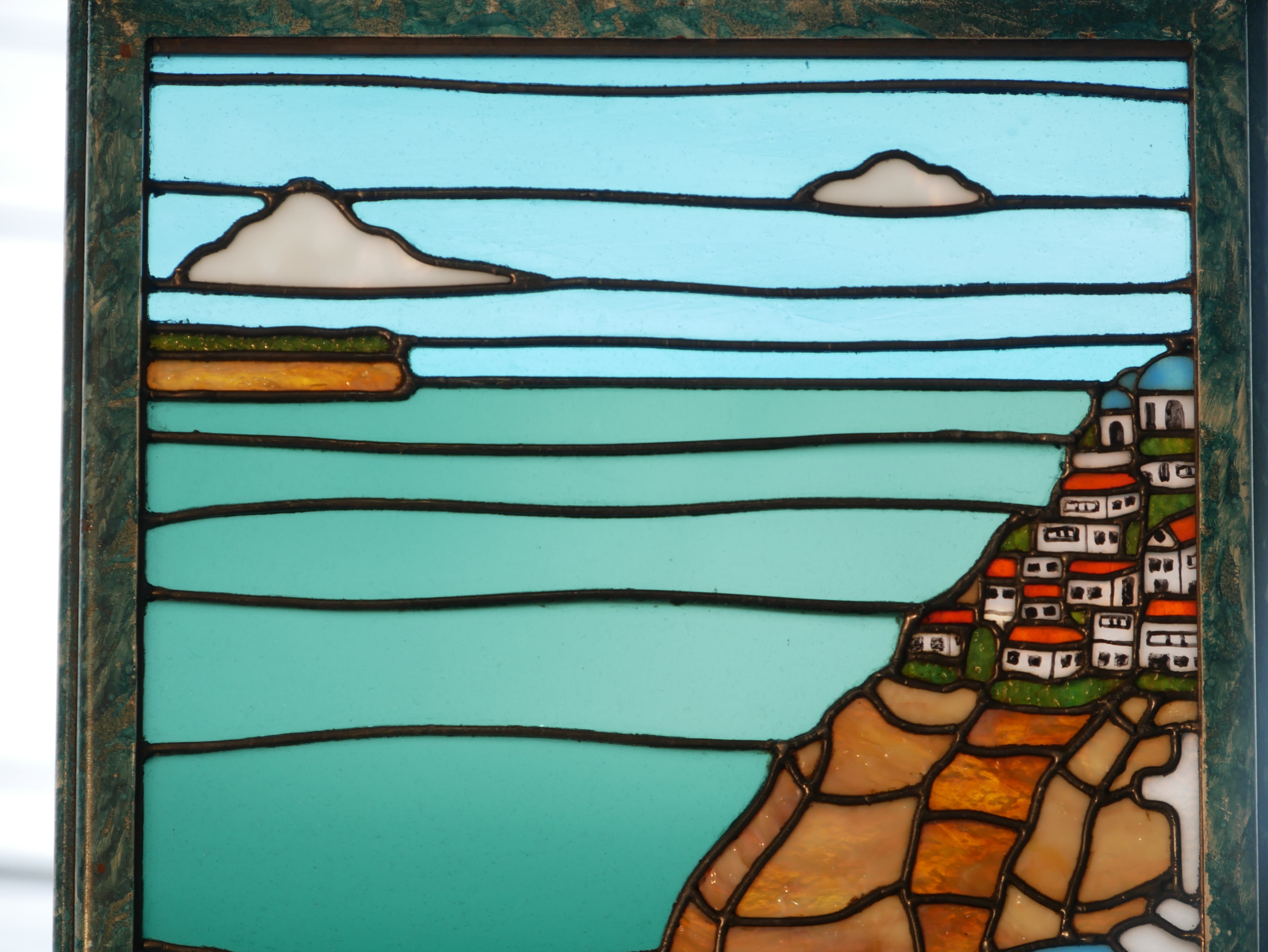 ステンドグラス 】パネル エーゲ海 ST | ステンドグラス工房かわもと