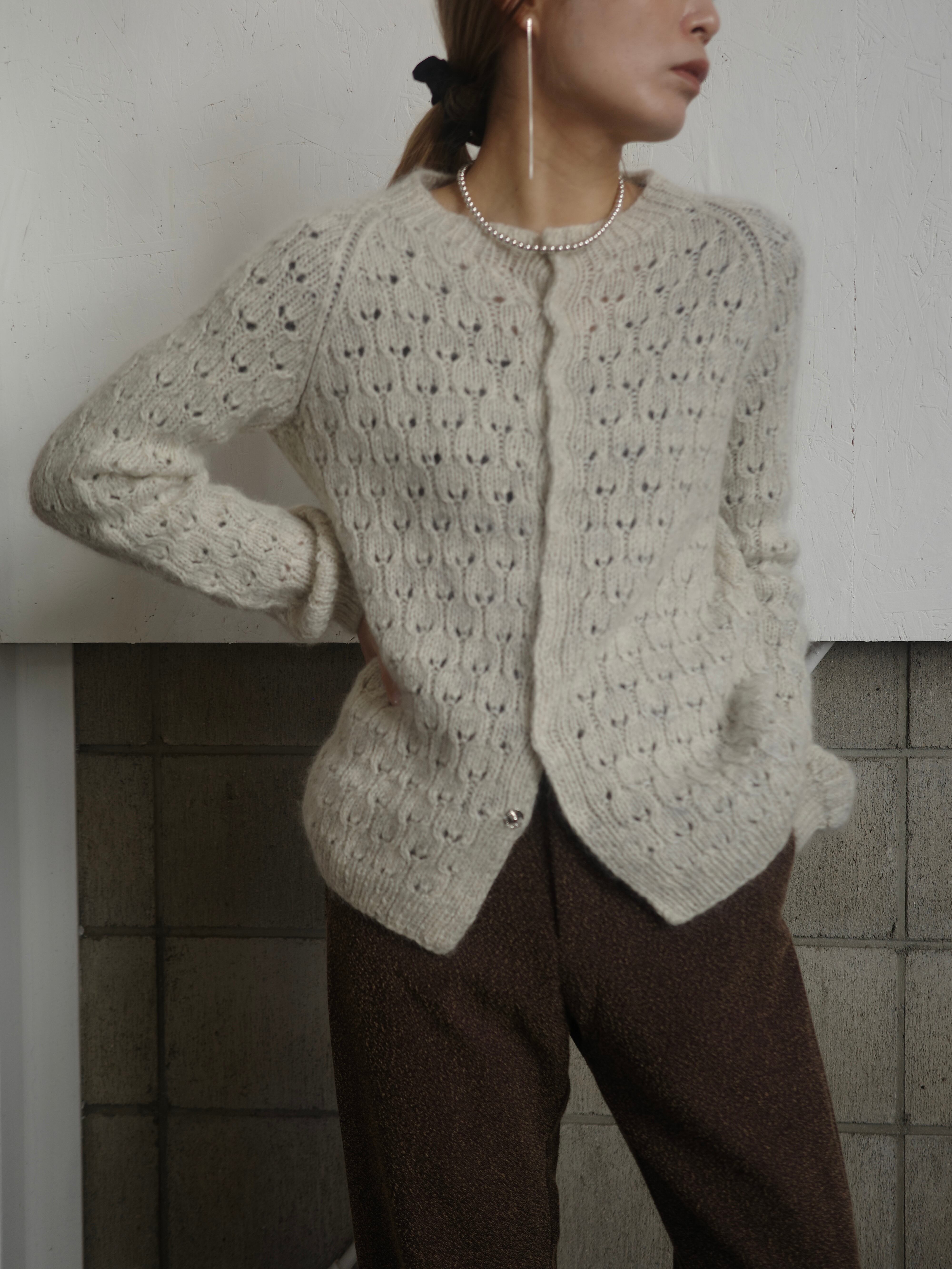 〈vintage〉design knit cardigan