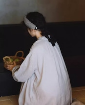 リネンギャザーロングワンピース