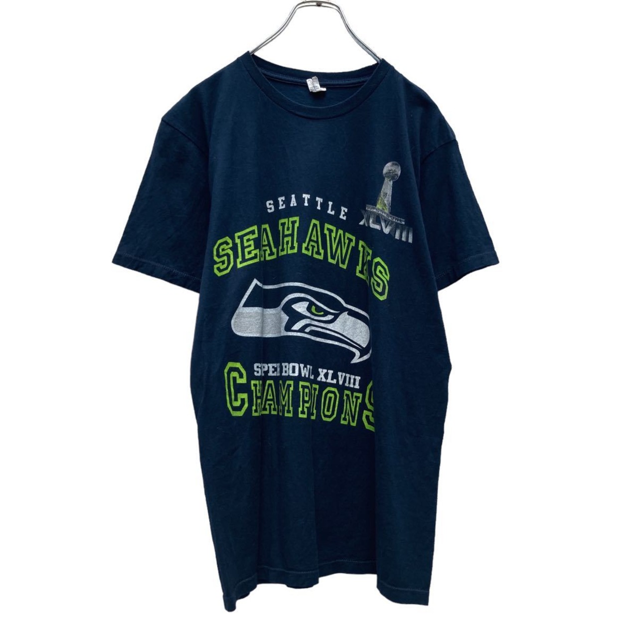 ALSTYLE 半袖 プリント Tシャツ M ネイビー メキシコ製 NFL シアトル 