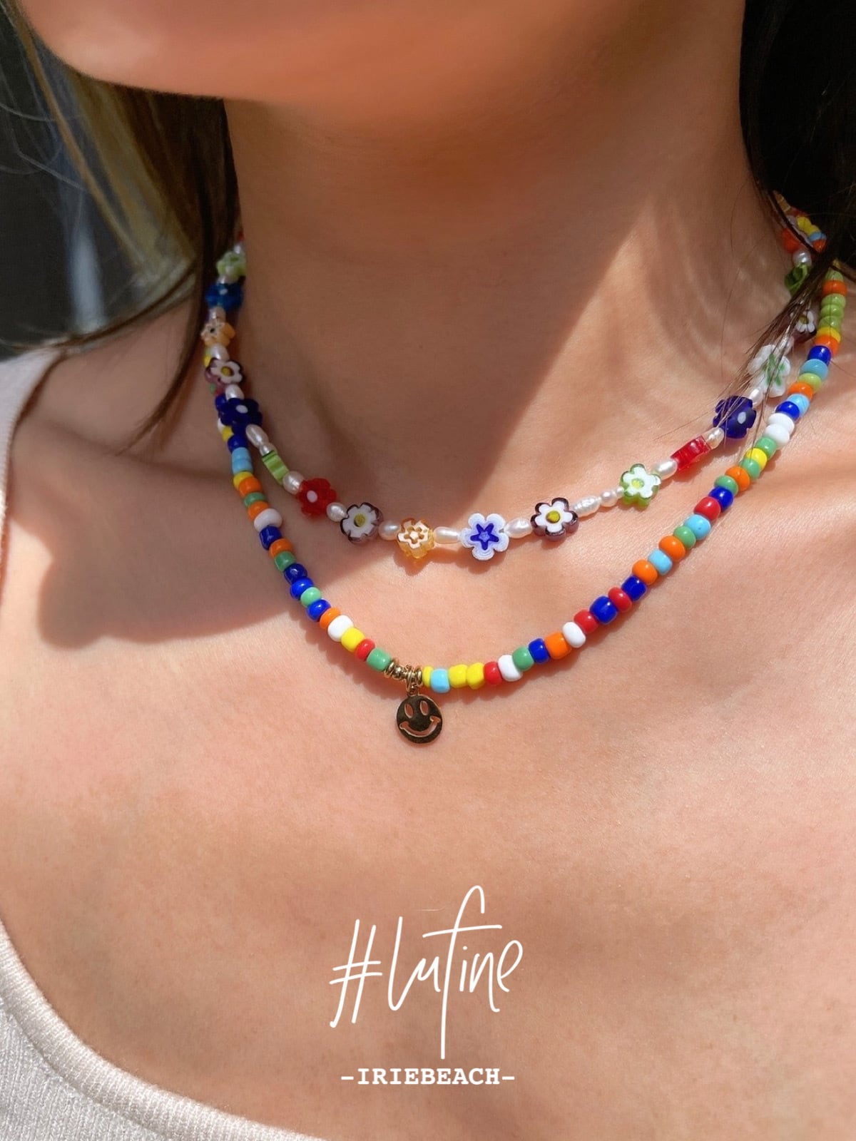 lufine】 Smiley face bead necklace | IRIEBEACH