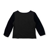 SONIA RYKIEL collection ソニアリキエル 千鳥格子 両袖シアー風 長袖Tシャツ カットソー 38 /ブラック×グレー/オンワード樫山