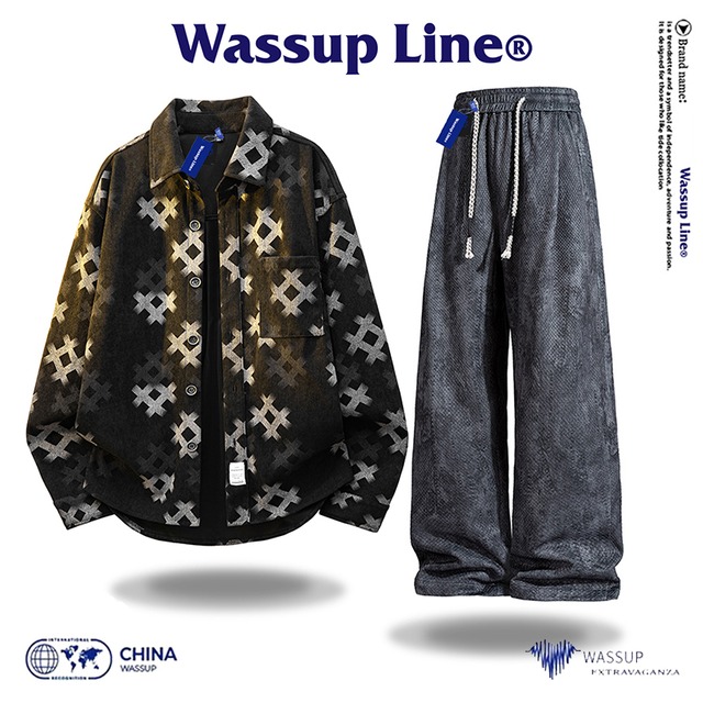 【WSシリーズ】★シャツ★ 2color トップス 長袖シャツ 男女兼用 メンズ コーデュロイ ブラック ブラウン