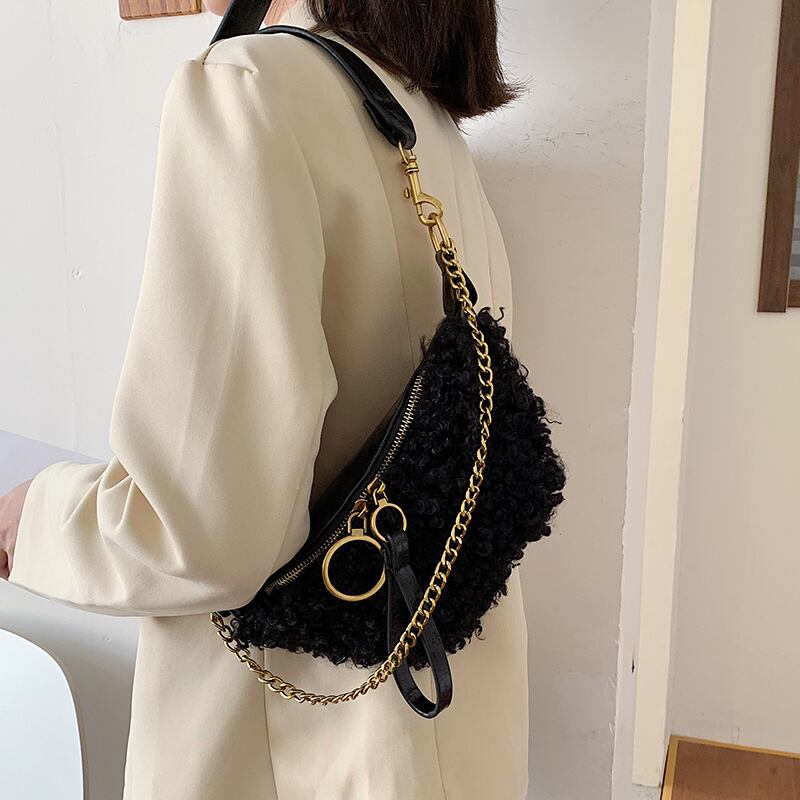 秋冬ウエストバッグ女性タイドインヘアバッグ2020ニューネットセレブファッションチェーンショルダーメッセンジャーバッグワイルドチェストバッグ Tiancai_Wing_Bag88058717050