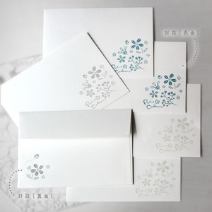 【11/26(水) 21時~発売♪】シルクスクリーン手刷り洋ヨコ封筒3色セット.  〜 mitsu 〜  [M8-5]