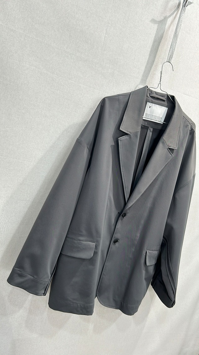 【VOAAOV】VOJK-L22 Relux Tech Chino Big Tailored Jacket /  Charcoal