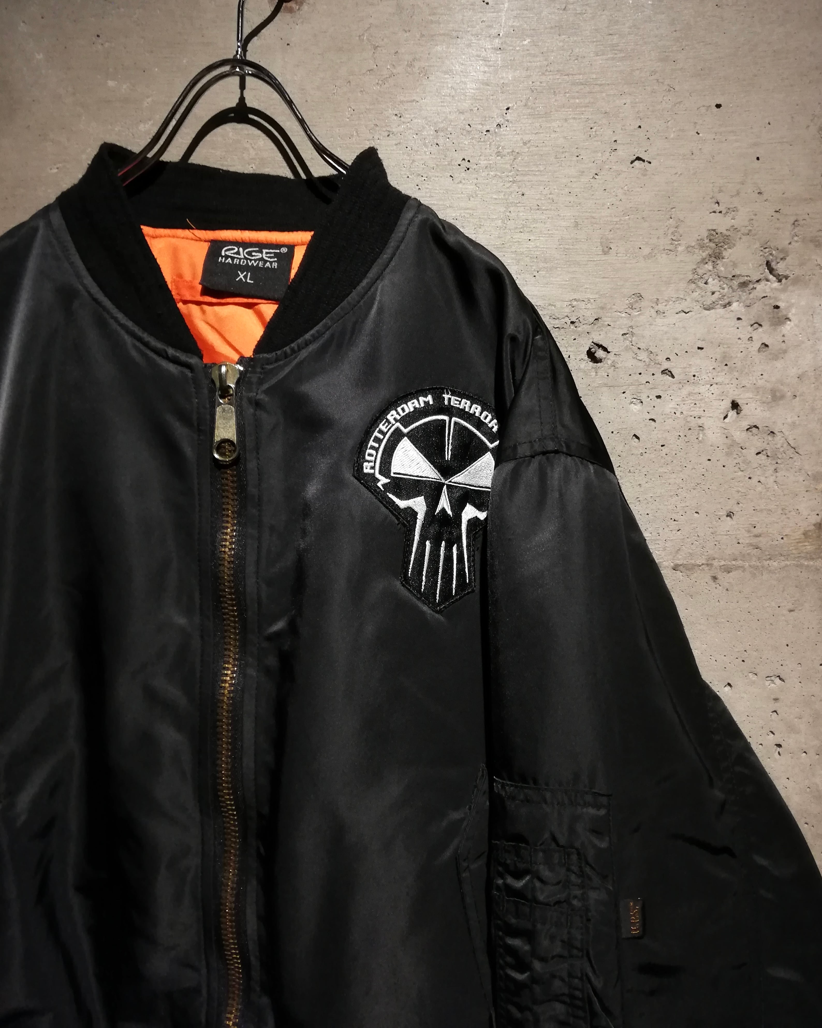 Caka】“Rotterdam Terror Corps”Skull Patch Design Vintage Loose MA