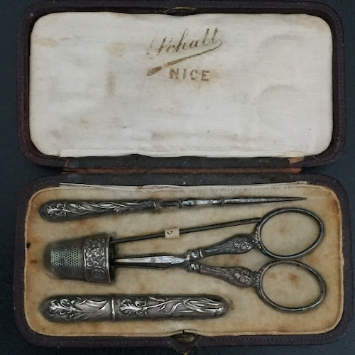 Antique French Silver Sewing Kit