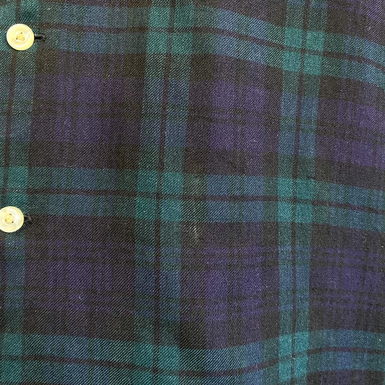 60〜70年代 英国製 Viella by Hathaway オープンカラー 長袖 ブラック