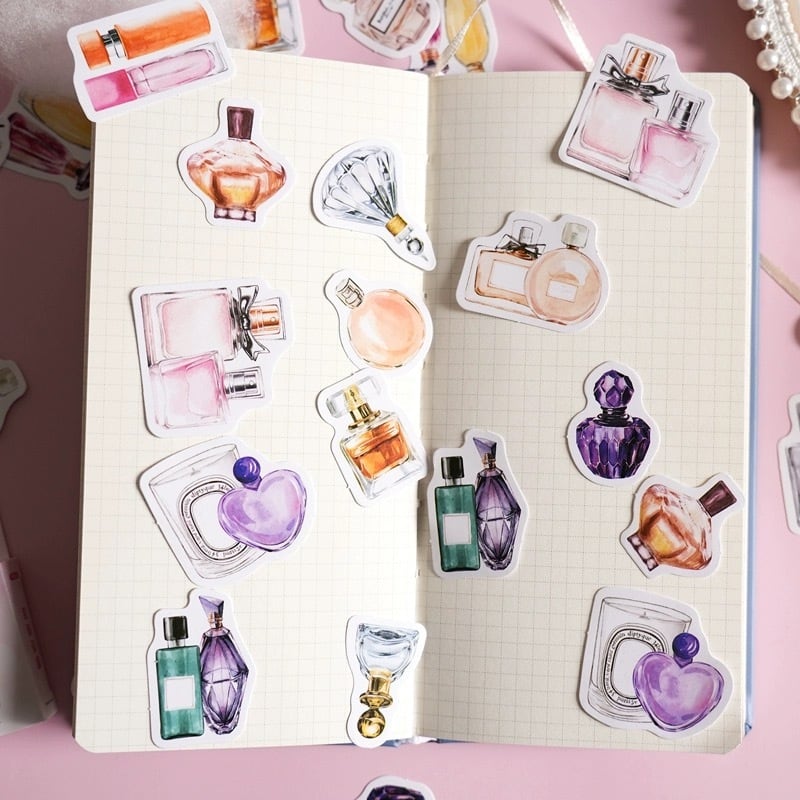 香水 フレグランス フレークシール 45枚入り ステッカー | HIDAMARI