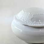 ボンボニエール　Veritable Porcelaine 白磁　白無地　陶器小物入れ　Limoges 12OTdp3