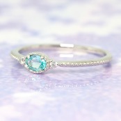 パライバトルマリン ブラジル産 リング 0.122ct D0.02ct pt900