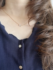 SS マグネットジルコンプレートネックレス