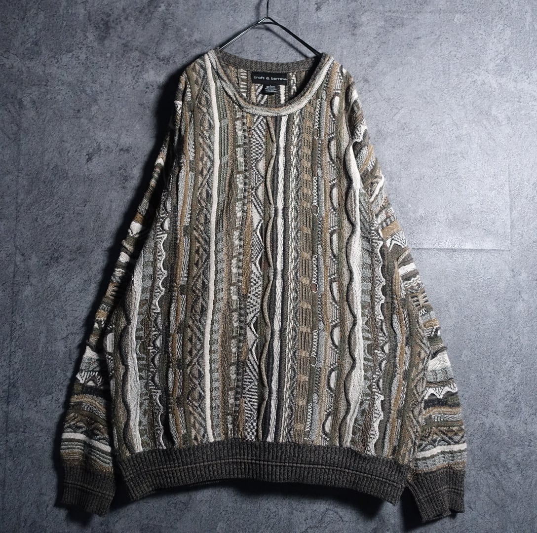 “croft & barrow” Multicolor 3D Design Knit
