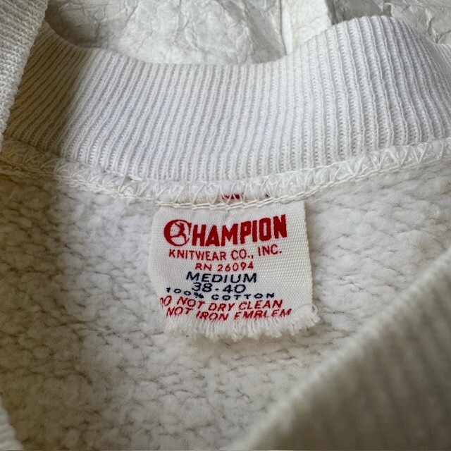 Champion 半袖スウェット 60s ホワイト ヴィンテージ古着 画像3