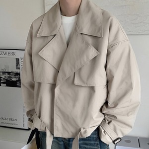 Cropped Trench-Inspired Blouson（LMU0294）