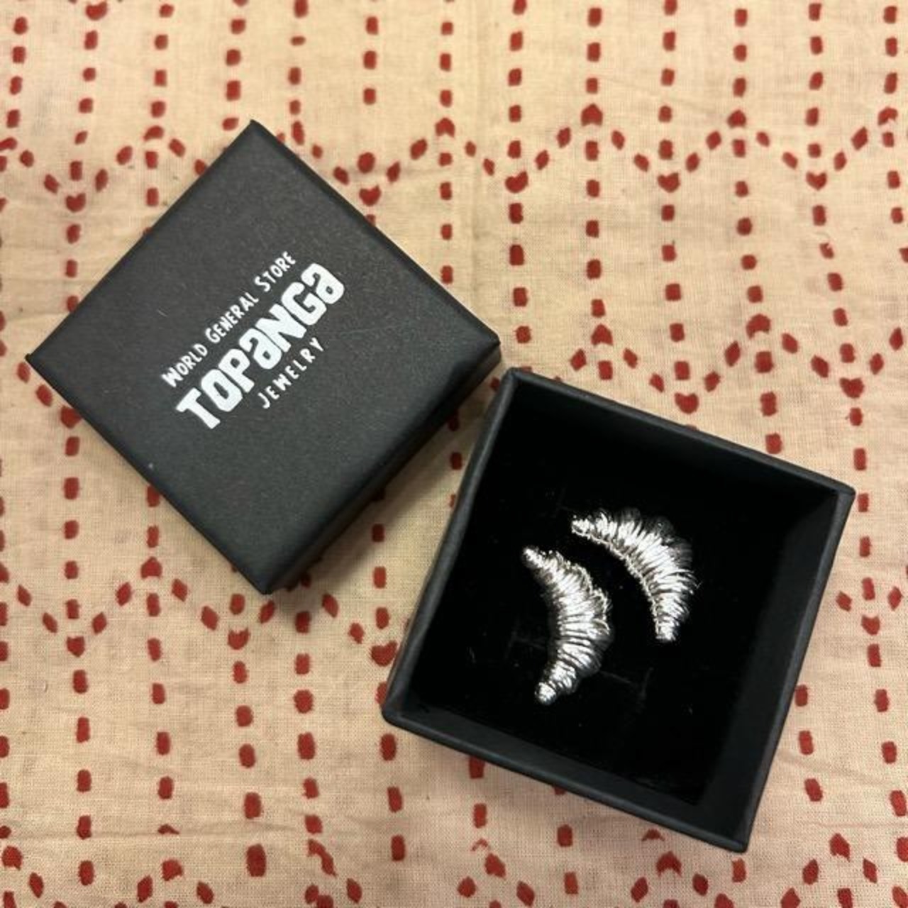 TOPANGA Jewelry Silver Croissant Earrings, Silver Croissant Earrings, S925, Gift, Jewelry, Earrings, Pan　