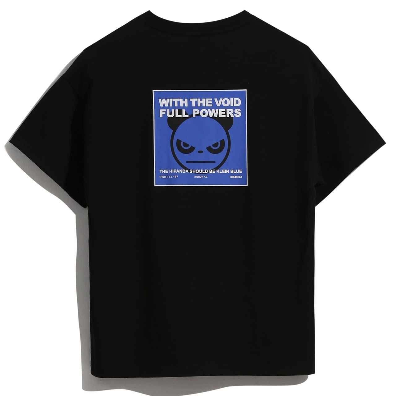 SALE 【HIPANDA ハイパンダ】メンズ ブルーパンダ バックプリント ビッグシルエット Tシャツ MEN'S BLUE PANDA BACK PRINTED BIG SILHOUETTE SHORT SLEEVED T-SHIRT / BLACK・WHITE・BLUE・YELLOW