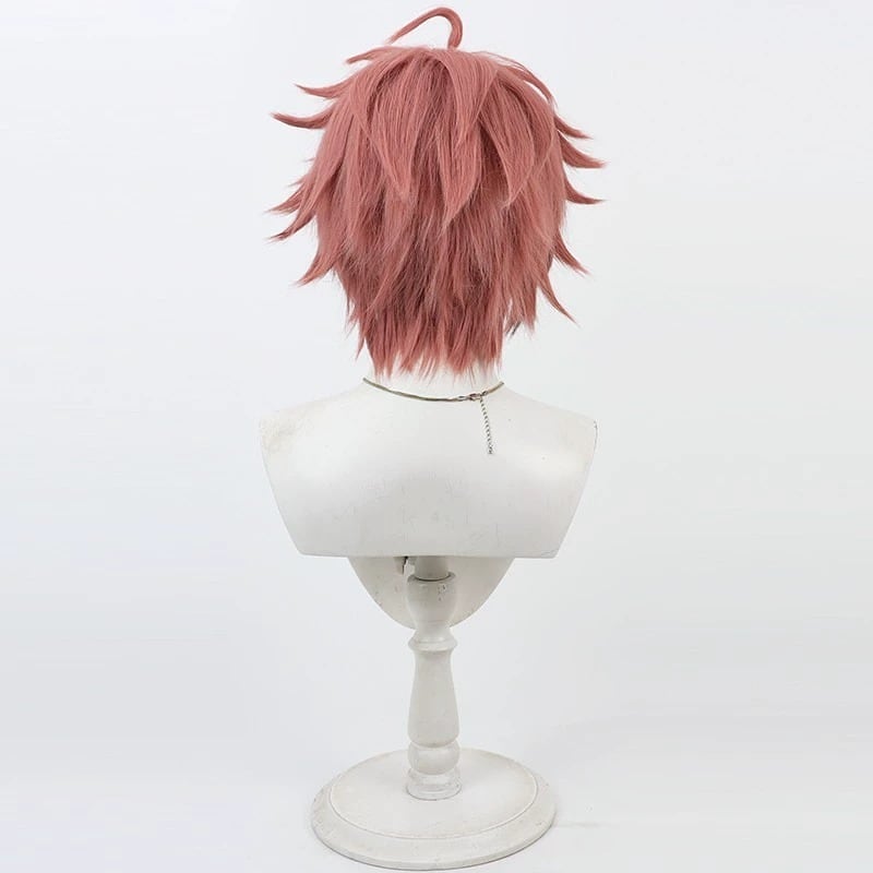 コスプレ耐熱ウィッグ ピンク ブラック 2トーン ショートカット