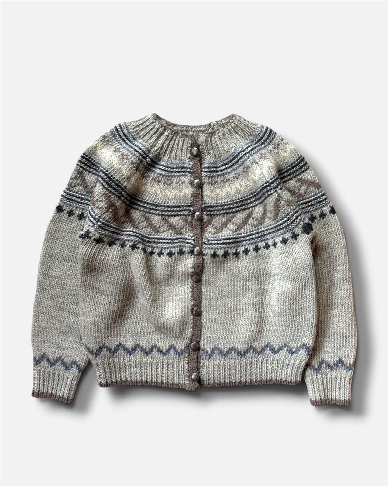 【DOPPLE&SCENT WOMEN】JACQUARD  WOOL KNIT CARDIGAN