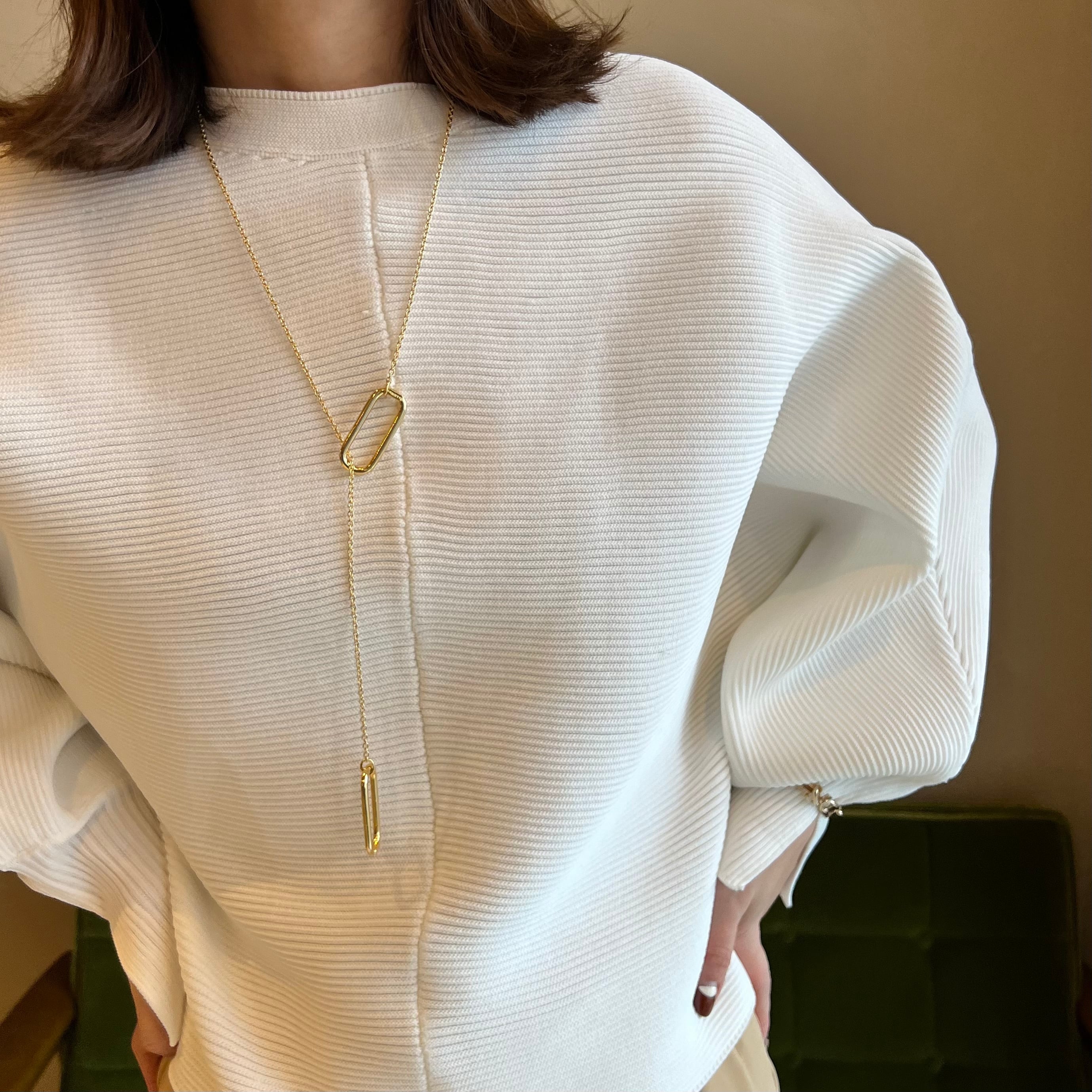 Sea'ds Mara】Plain rectangular necklace | valance 福井｜レディース