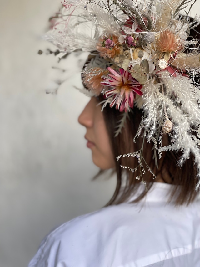 flower valletta/フラワーバレッタ 髪飾り プリザーブド ドライフラワー成人式