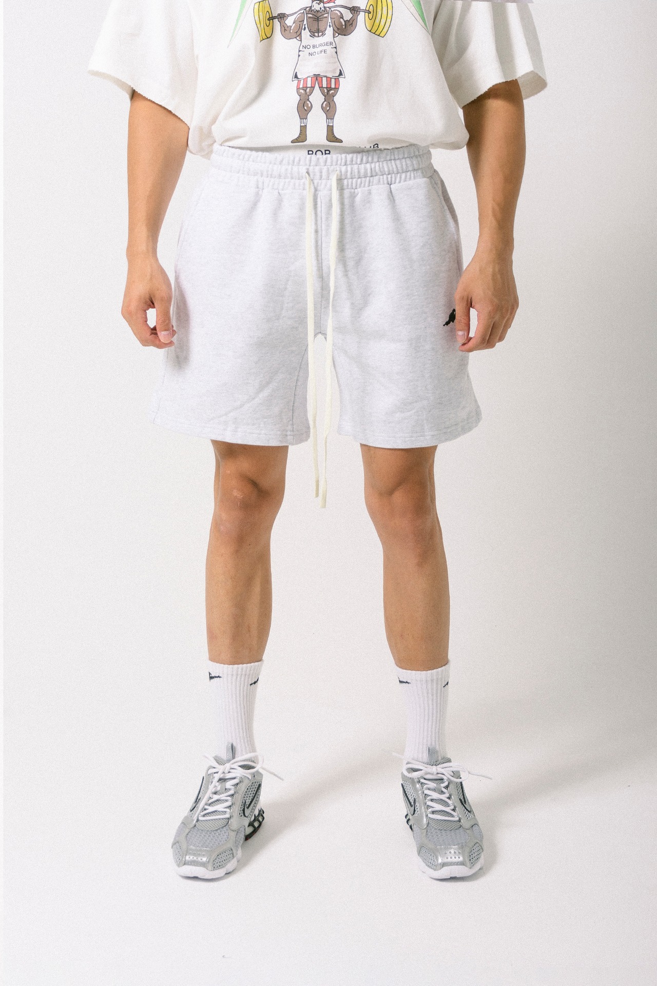 スウェットショーツ　アッシュグレー2