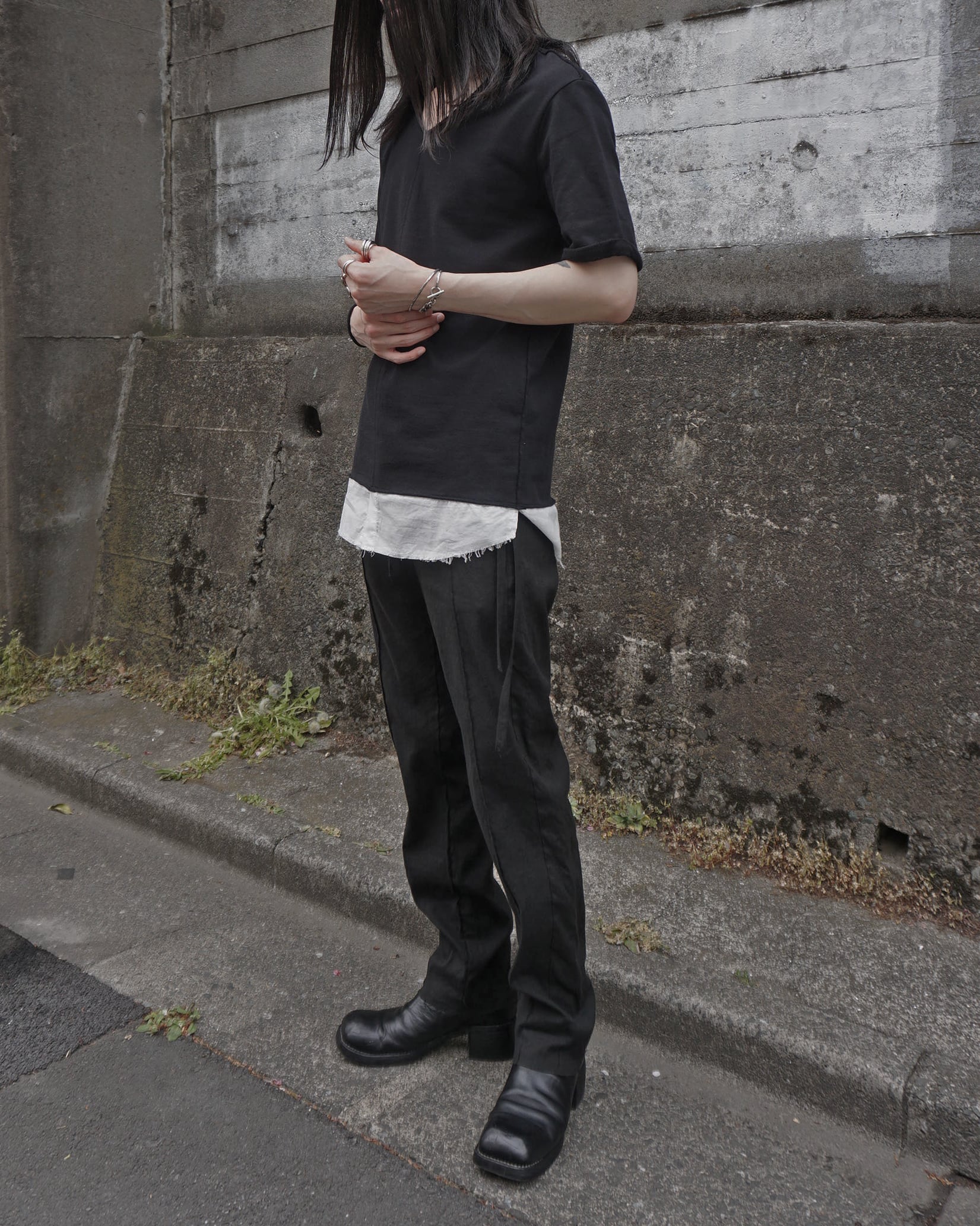 ASKYY / NO LAYERED CUTSEW / BLK/WHT | ASKYY TOKYO FLAGSHIP