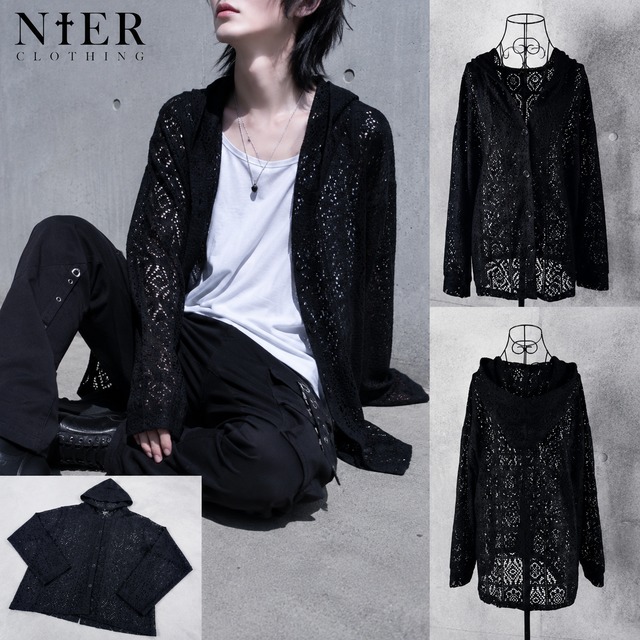 《8月17-20日限定超大特価》BLACK LACE HOODED LIGHT OUTER