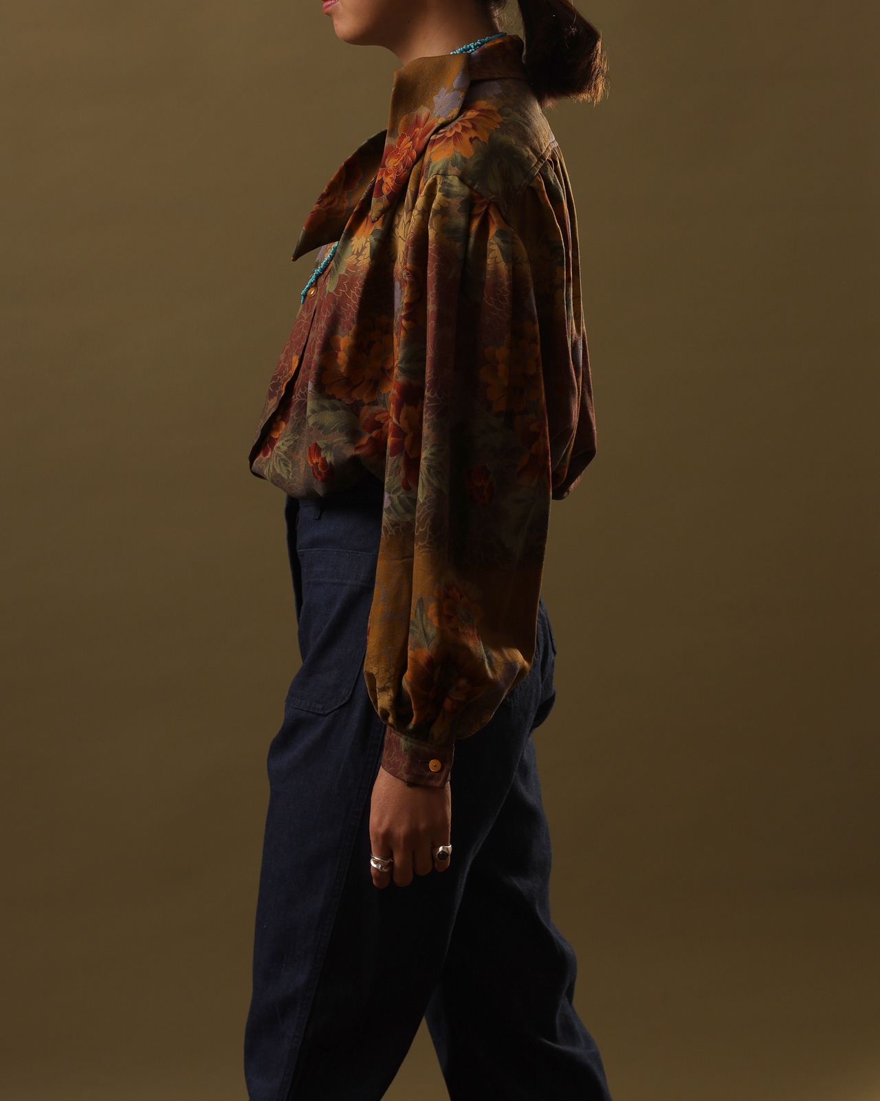 1980-90's Emanuel Ungaro / Botanical Tie Blouse