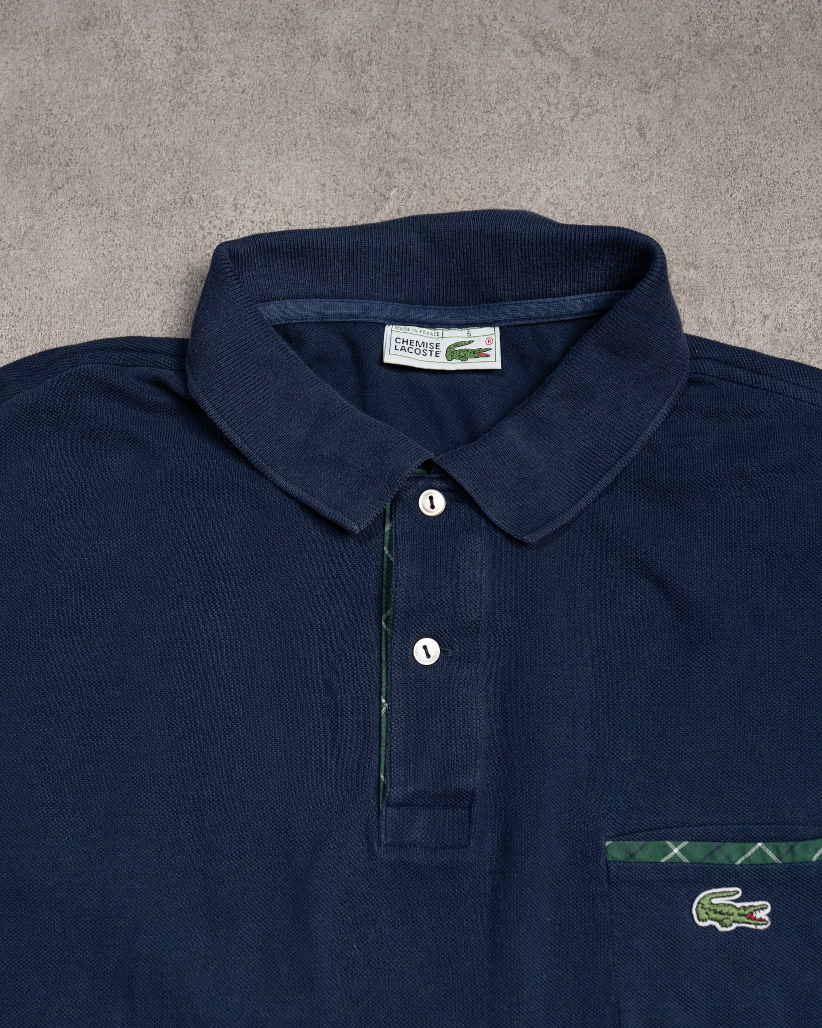 SIZE:6】70s CHEMISE LACOSTE Polo Shirts Made in France フレンチ