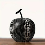りんごの置物 2色展開 ホワイト ブラック セラミック像装飾