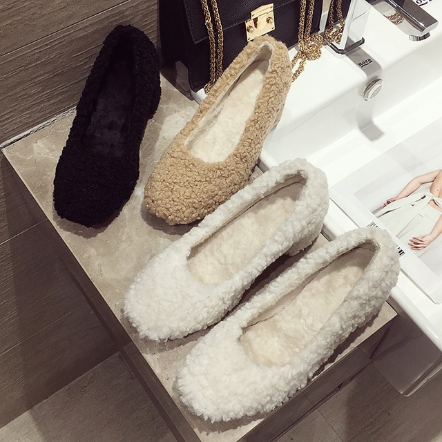 ウィンターソリッド カラー 靴 シューズ 冬物 ソリッドカラー フェイクシューズ15245787043