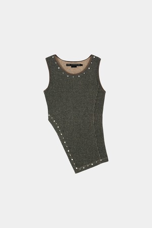 [ANDERSSON BELL] HOT-FIX TANK TOP atb1504w(BEIGE) 正規品 韓国ブランド 韓国通販 韓国代行 韓国ファッション ANDERSSONBELL アンダーソンベル 日本 店舗