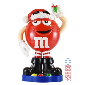 M&M's ディスペンサー レッド クリスマス サンタクロース ヤドリギ持ち 2015 限定版