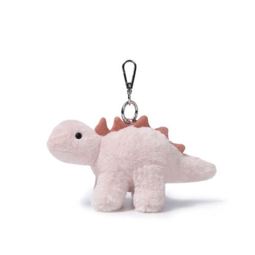 Fluffy Pink Stegosaurus Bag Charm_MC600329