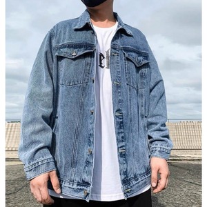 Back logo denim jacket 1185
