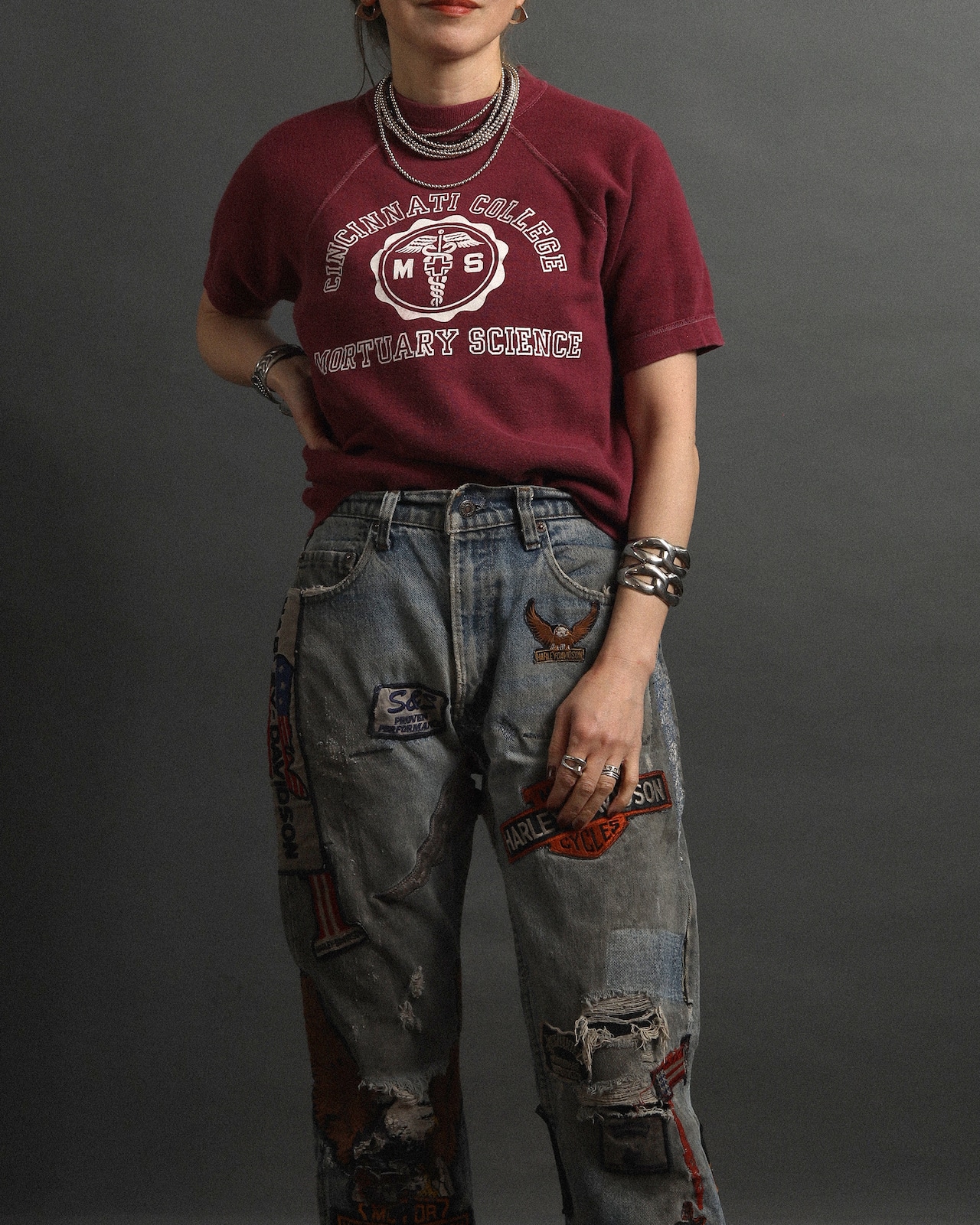 1970's Cincinnati College / Short Sleeve Sweat Shirt