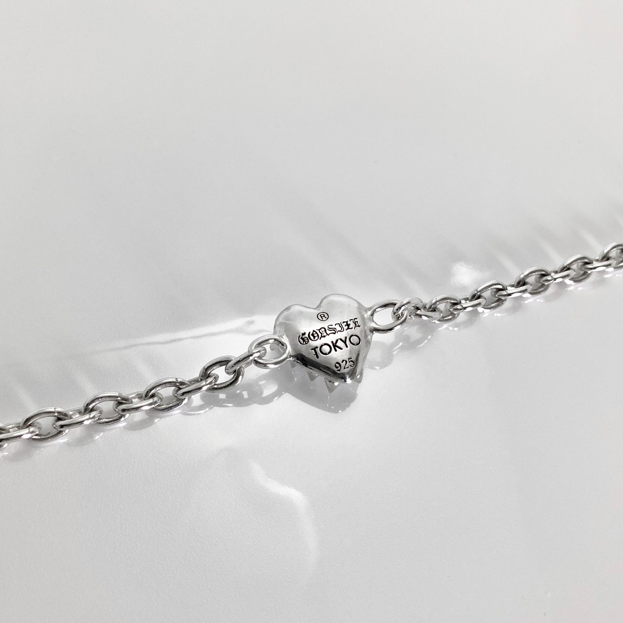 SPIKE:HEART CHAIN BRACELET / スパイクハートチェーンブレスレット