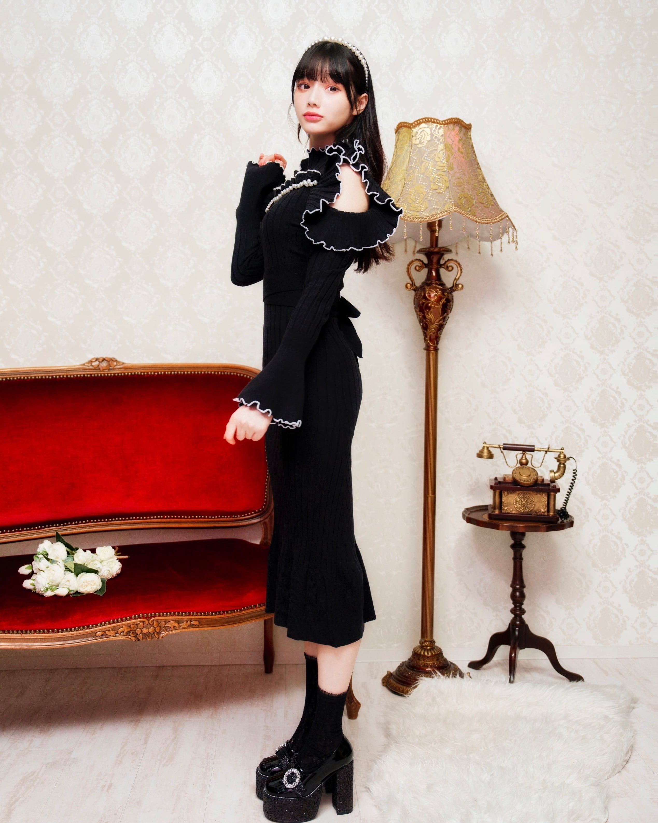 ManonMimie】Mermaid Like Long Knit OP | Manon Tokyo 