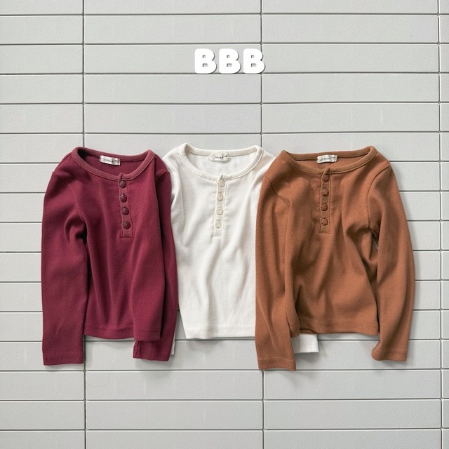 basic button tee【bellabanbina】※10月中旬発送予定