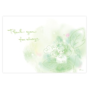 ポストカード『いつもありがとう①〜thank you for always』　〜 Mikiko 〜 [M11-1]