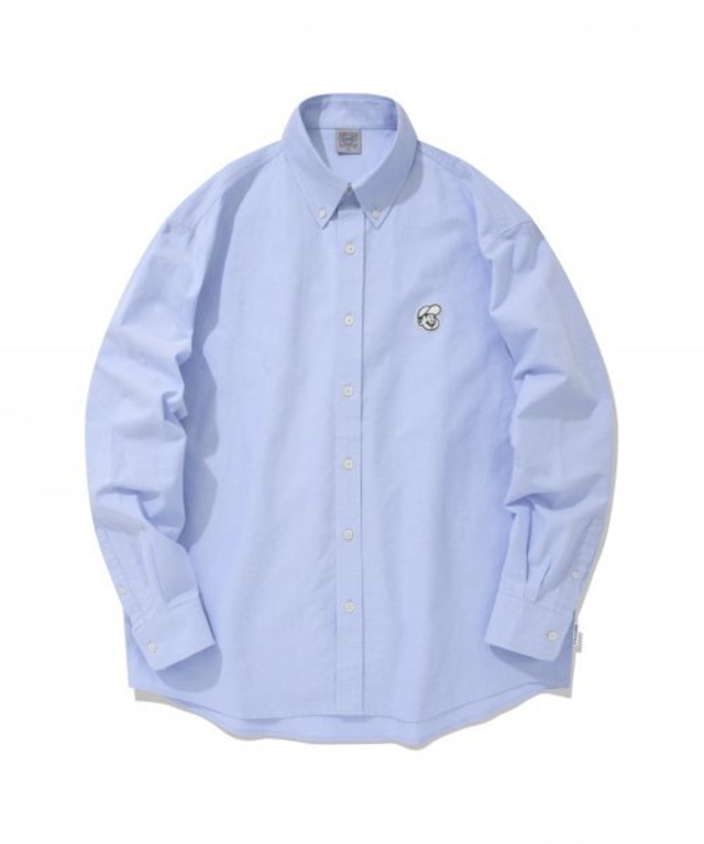[EBBETS FIELD] Bets Button Down Oxford Long Sleeve Shirt skyblue 正規品 韓国 ブランド 韓国通販 韓国代行 韓国ファッション