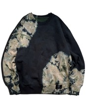 【1着限定販売】 黒染めタイダイスウェットトレーナー ナイトサファリ