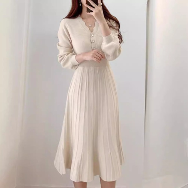 【ワンピース】 ワンピース レディース おしゃれ 冬 ワンピース きれいめ 可愛い 春 秋 冬 ミディ ワンピース 20代 30代 40代 ワンピース 春秋 ワンピースドレス ニット ワンピース 韓国 ワンピース ドレス ワンピース 婚活 顔合わせ 食事会 ベージュ ブラック 黒 パープル 紫 S M L XL