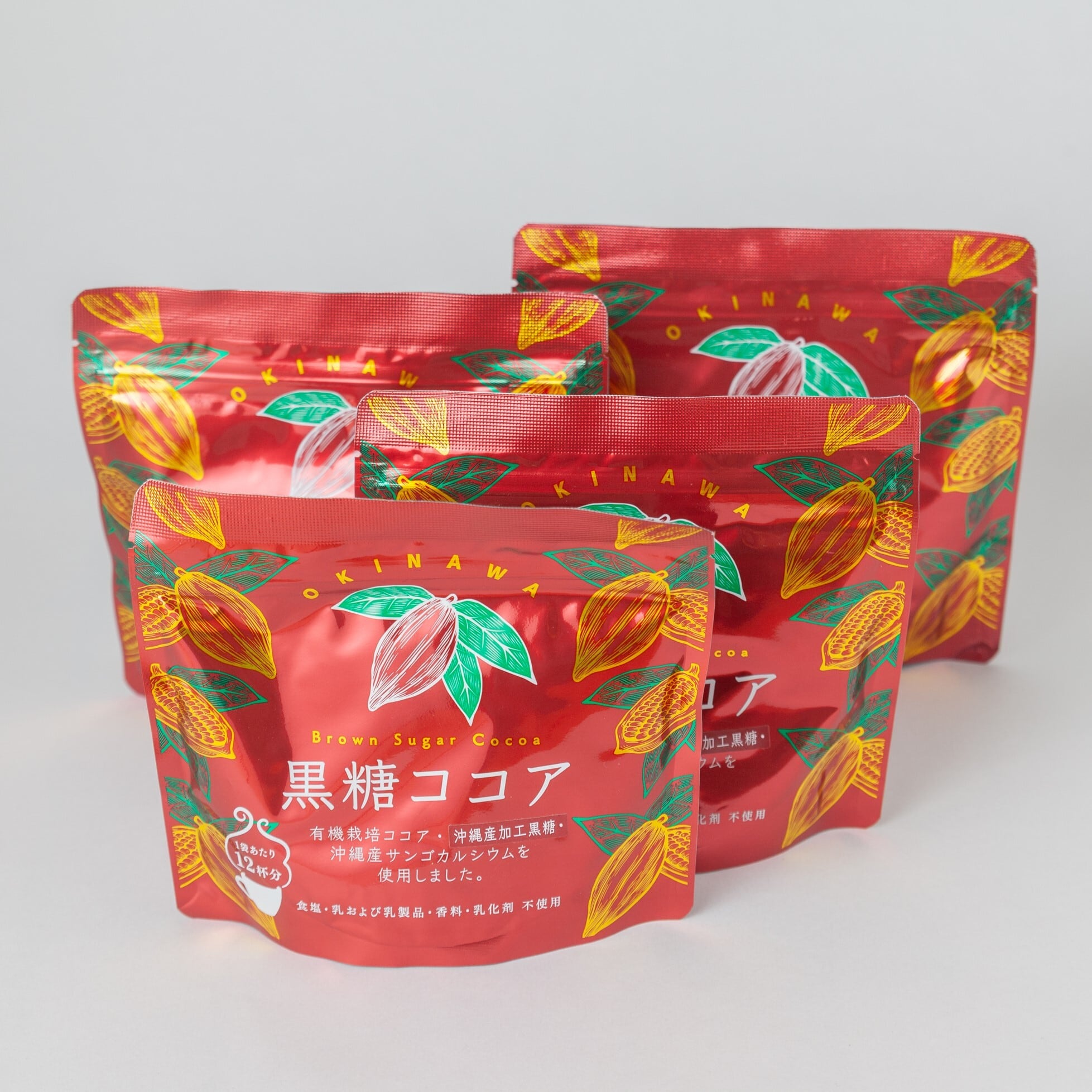 送料無料 黒糖ココア（120g）4袋セット 沖縄県産のサンゴカルシウム